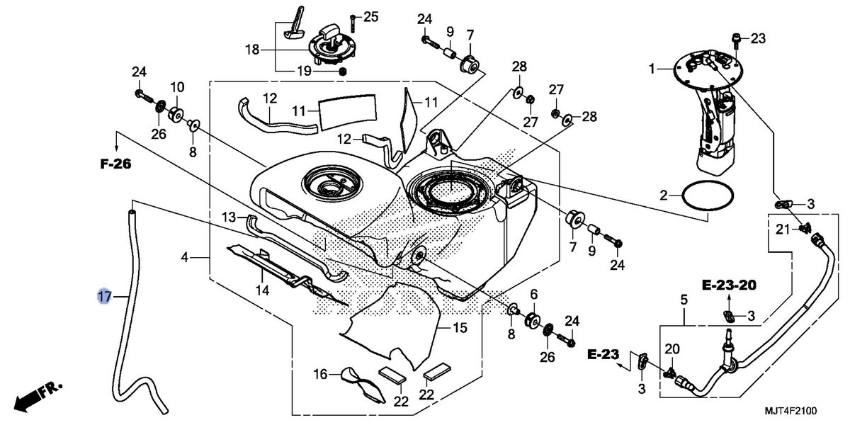 Honda OEM part 17581-MJT-E00