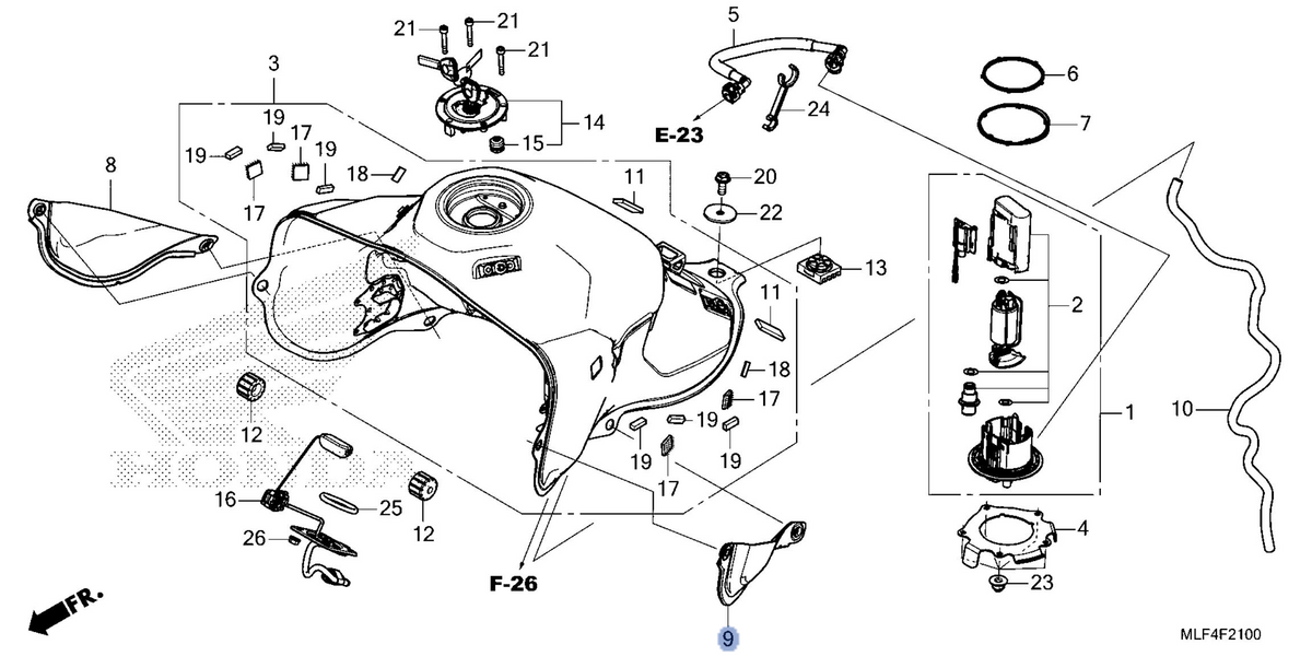 Honda OEM part 17585-MLF-E80