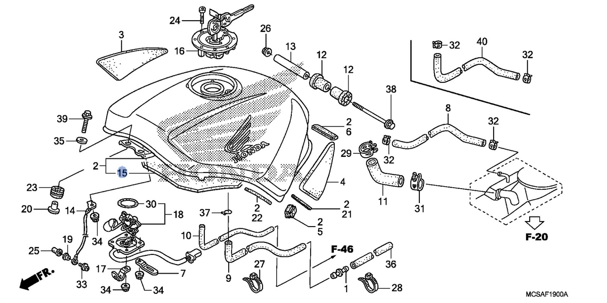 Honda OEM part 17590-MCS-G00