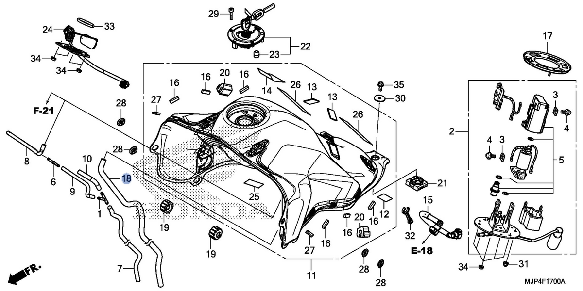 Honda OEM part 17590-MJP-G50