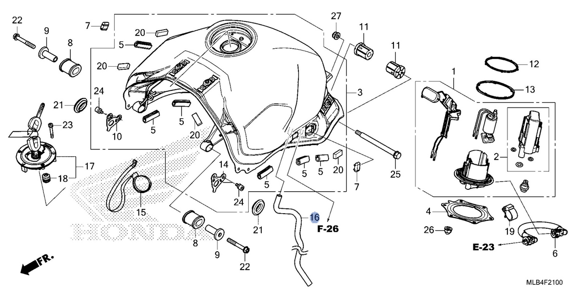 Honda OEM part 17590-MLB-D00