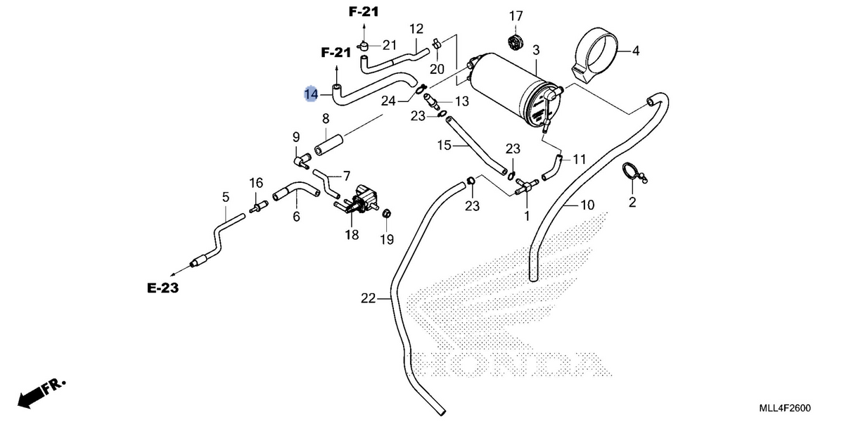Honda OEM part 17590-MLL-D00