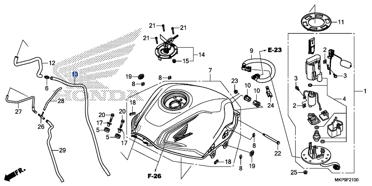 Honda OEM part 17591-MJW-J00
