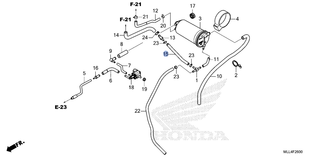 Honda OEM part 17591-MLL-D00