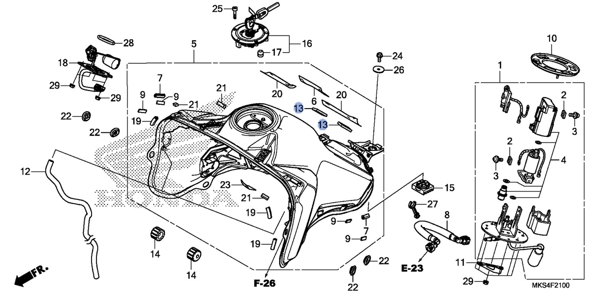 Honda OEM part 17595-MKS-E00