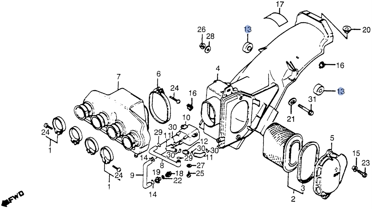 Honda OEM part 17611-028-000