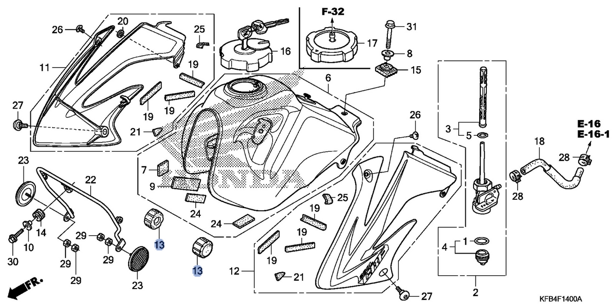 Honda OEM part 17611-KE5-000