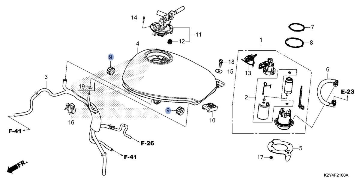 Honda OEM part 17611-KPK-900