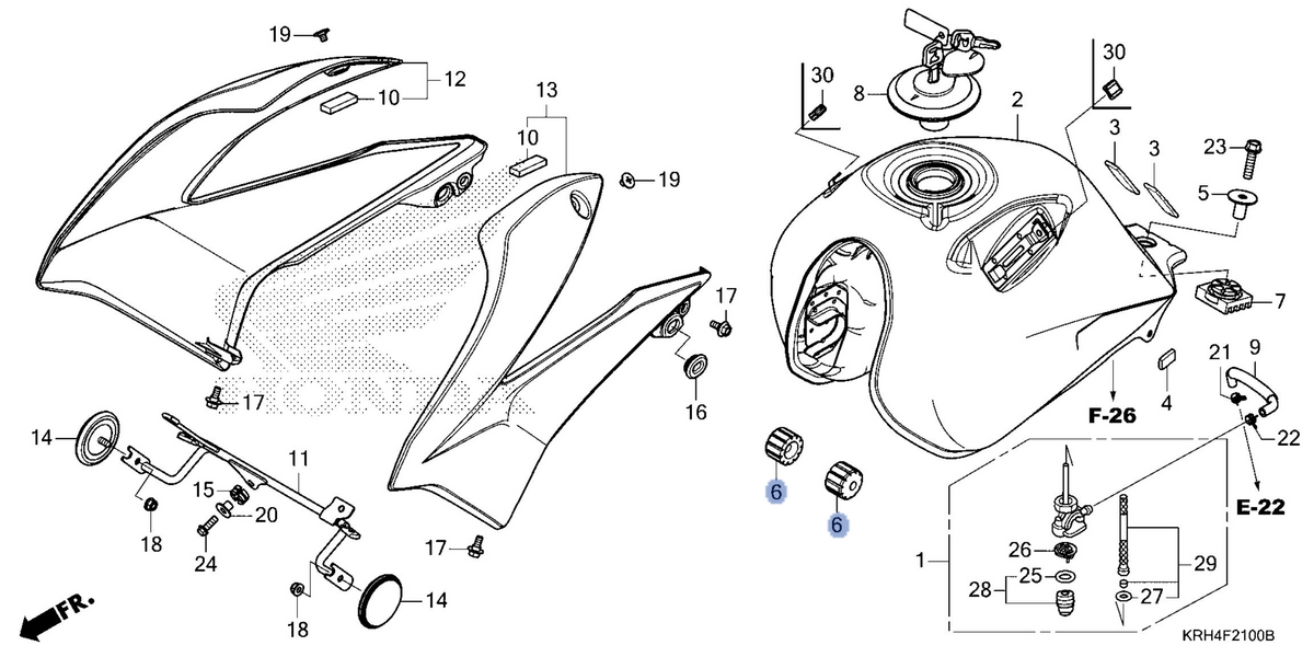 Honda OEM part 17611-KRH-900