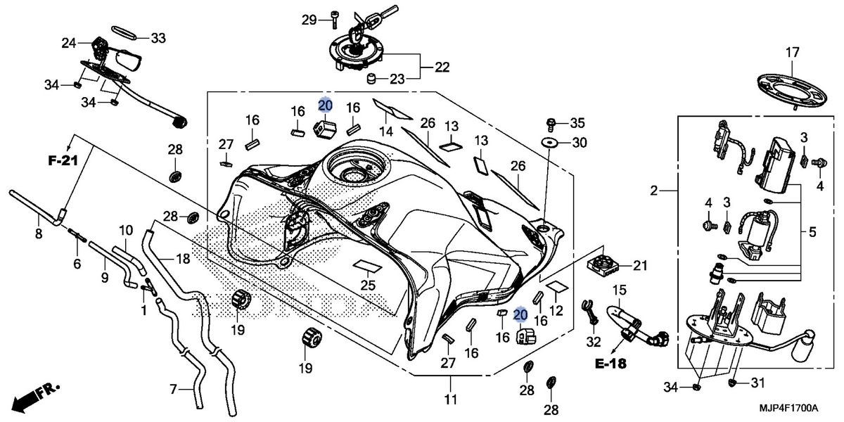 Honda OEM part 17611-MJP-G50