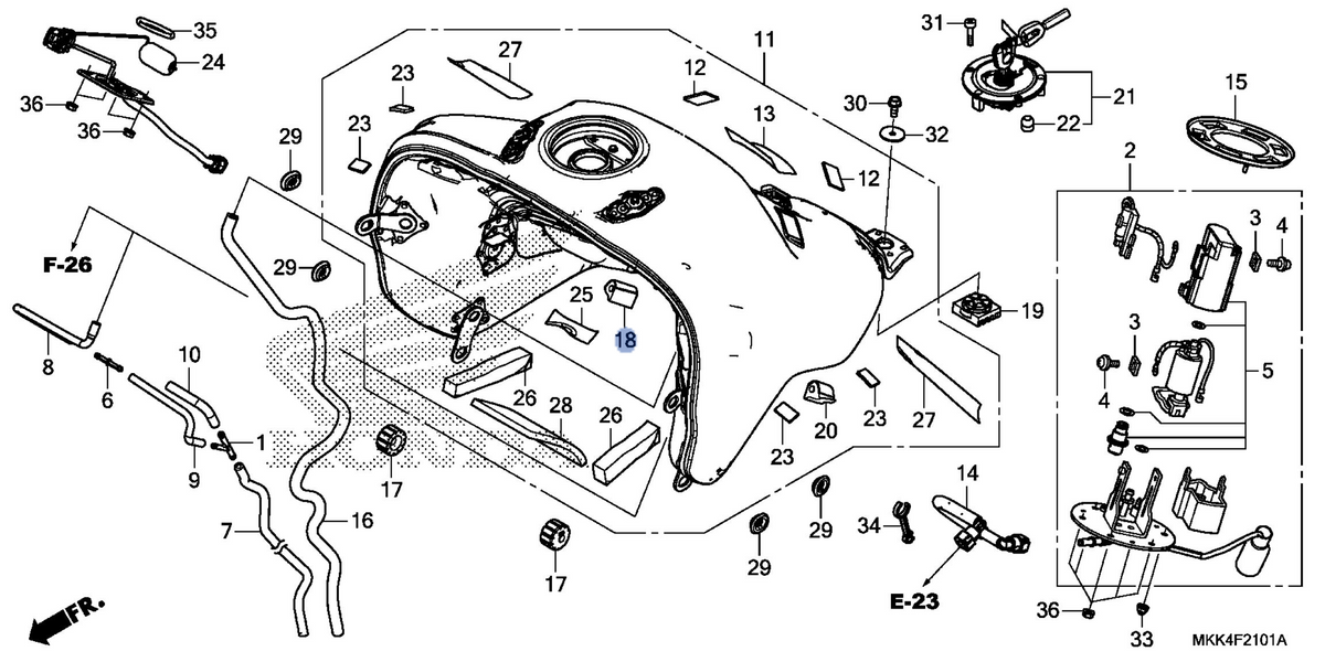 Honda OEM part 17611-MKK-D20