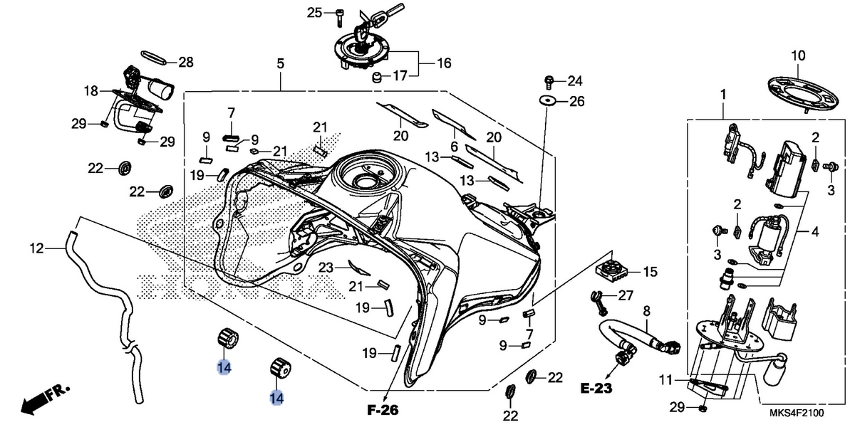 Honda OEM part 17611-MKS-E00