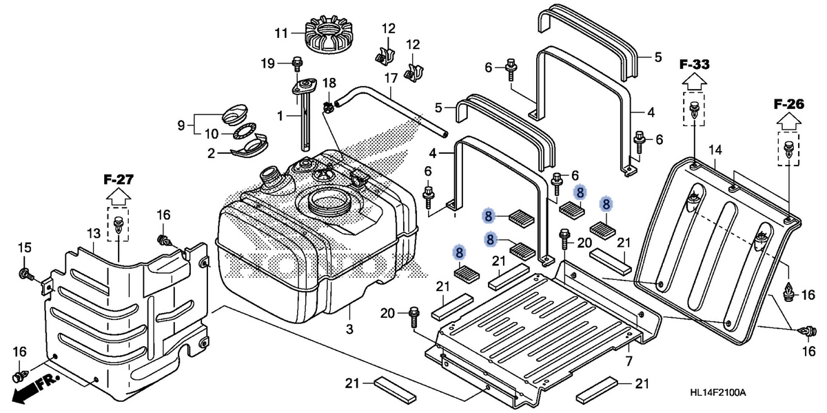 Honda OEM part 17612-MCL-000