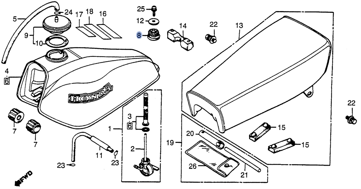 Honda OEM part 17613-176-000