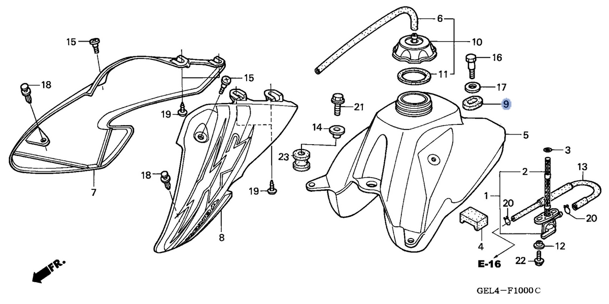 Honda OEM part 17613-GF8-000