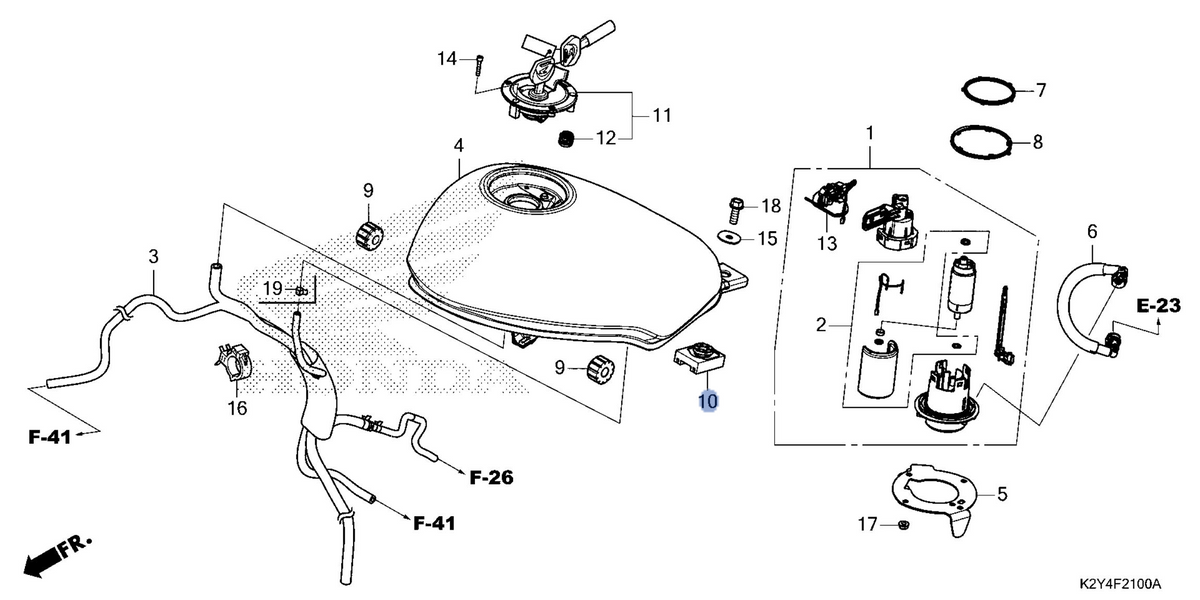 Honda OEM part 17613-K3S-JA0