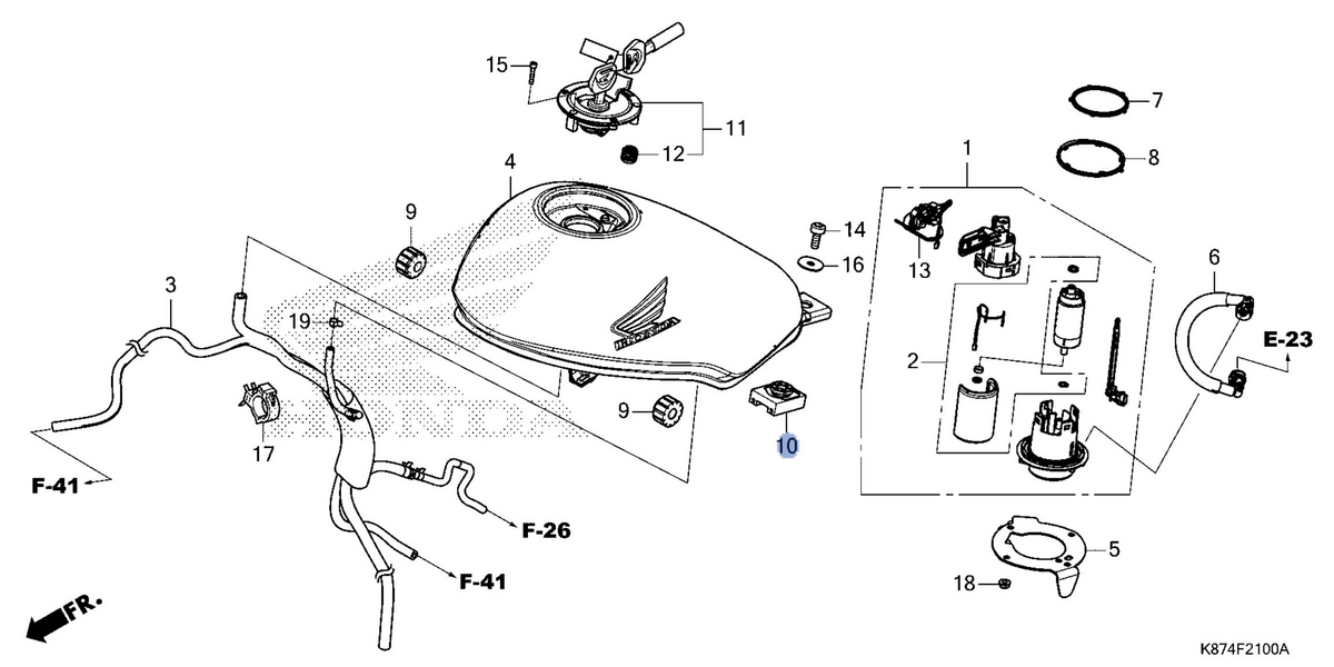 Honda OEM part 17613-K87-A00