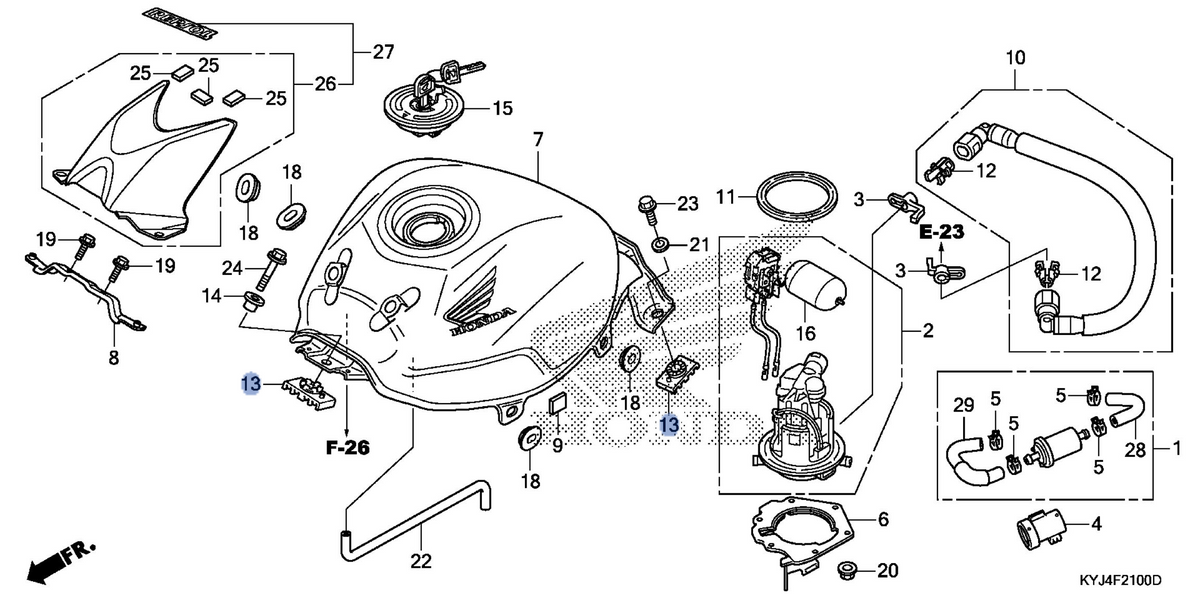 Honda OEM part 17613-KPP-T00