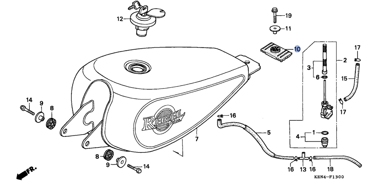 Honda OEM part 17613-KR3-000