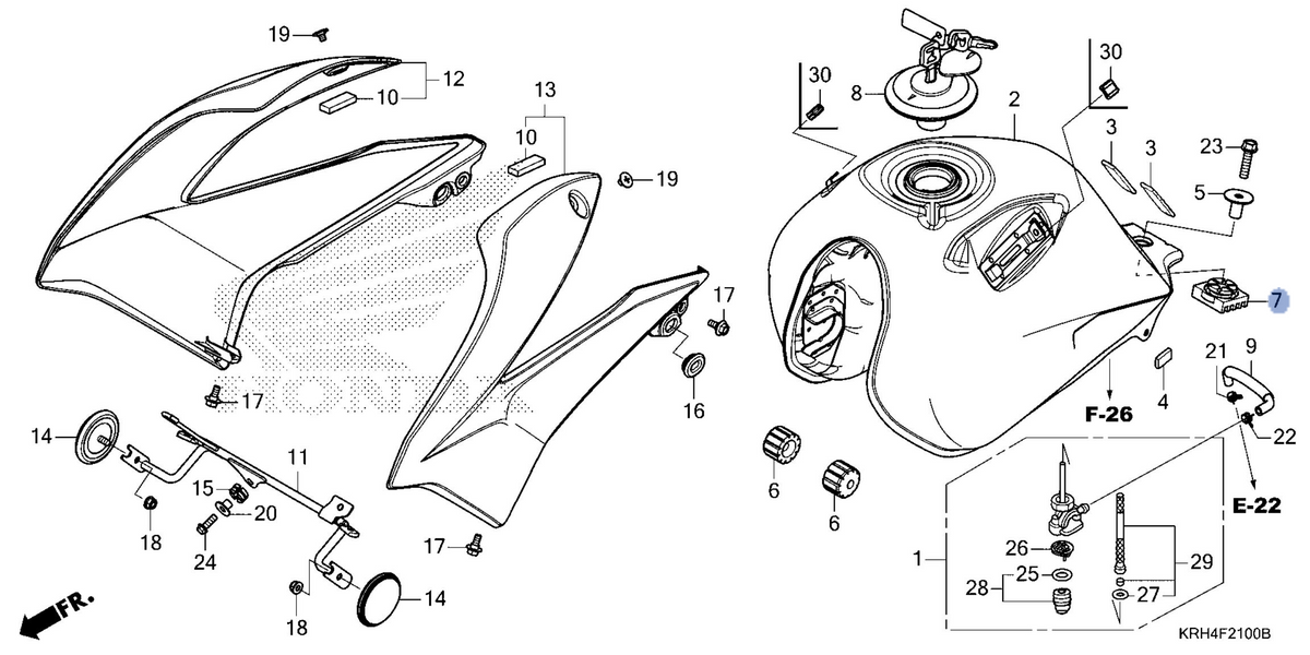 Honda OEM part 17613-KRH-900