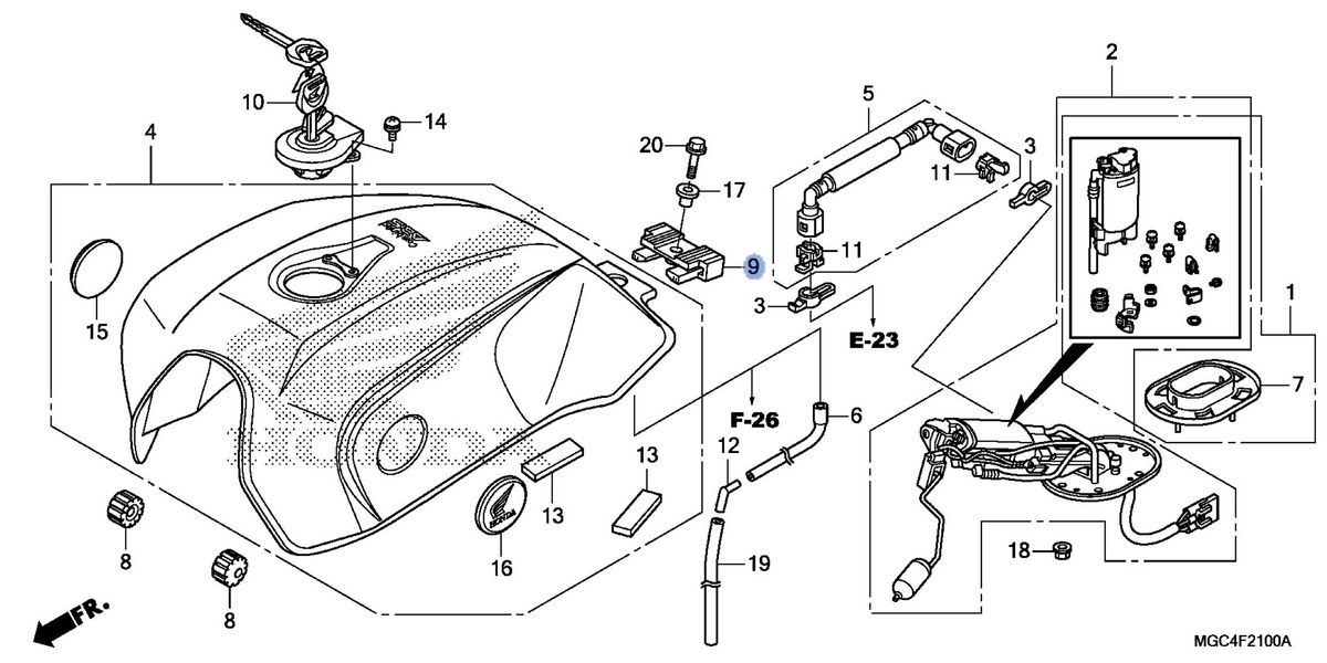 Honda OEM part 17613-KV3-700