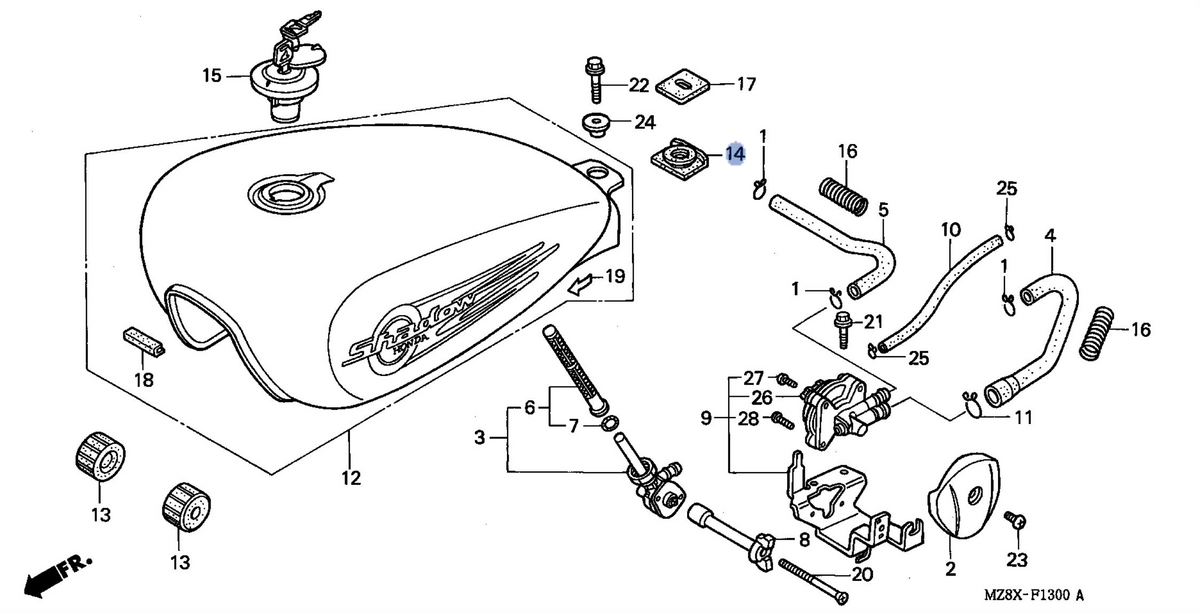 Honda OEM part 17613-MR1-000