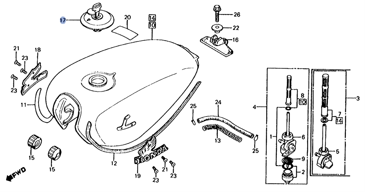 Honda OEM part 17620-460-077