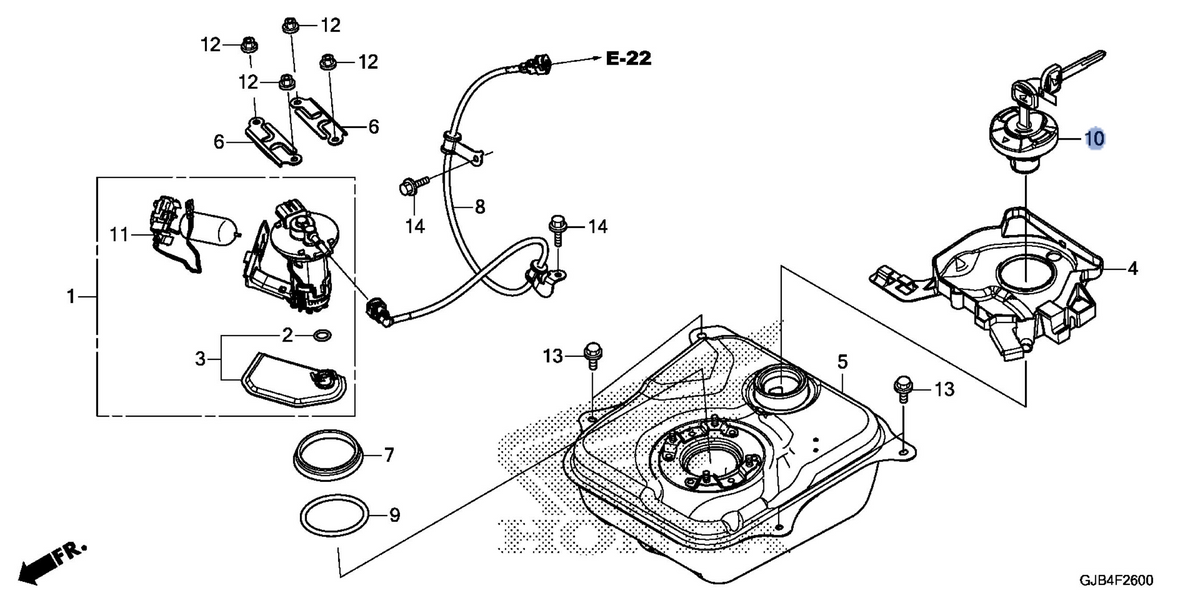 Honda OEM part 17620-GGZ-J02
