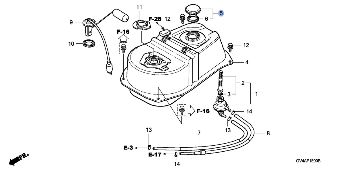 Honda OEM part 17620-GR1-932