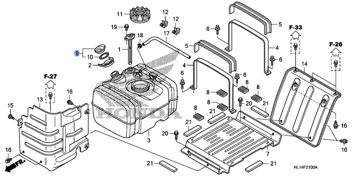 Honda OEM part 17620-HL1-A01