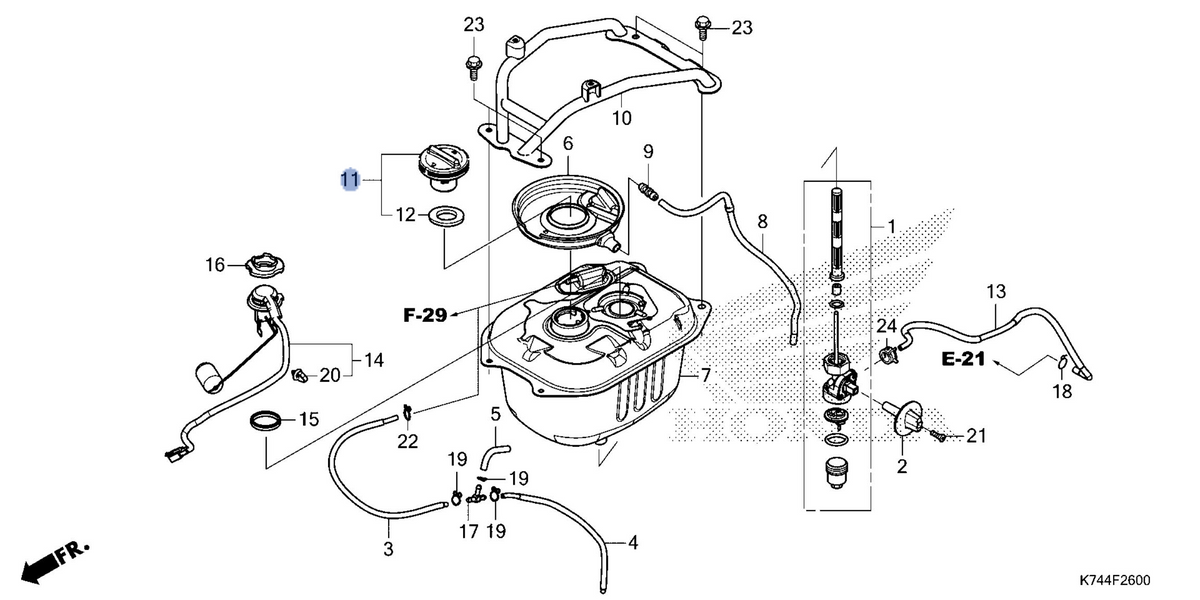 Honda OEM part 17620-K0L-D01