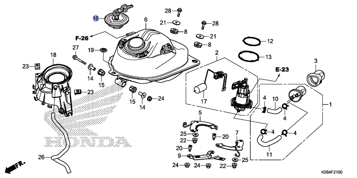 Honda OEM part 17620-K26-911