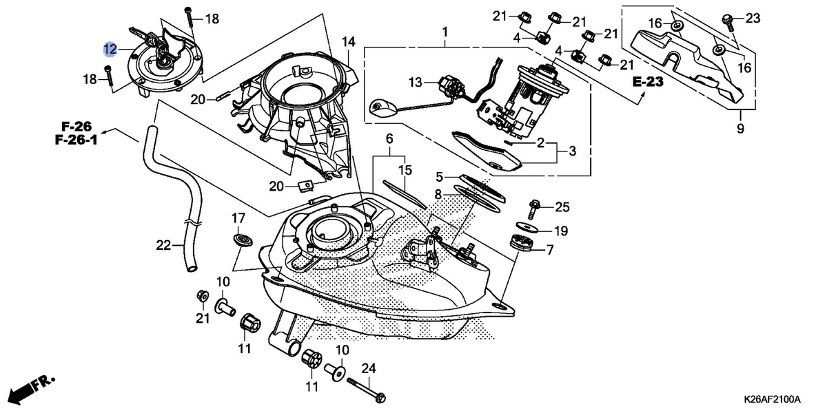 Honda OEM part 17620-K26-B02