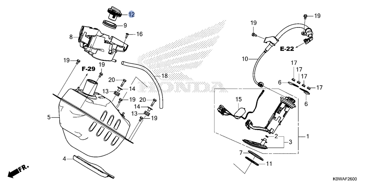Honda OEM part 17620-K66-V02