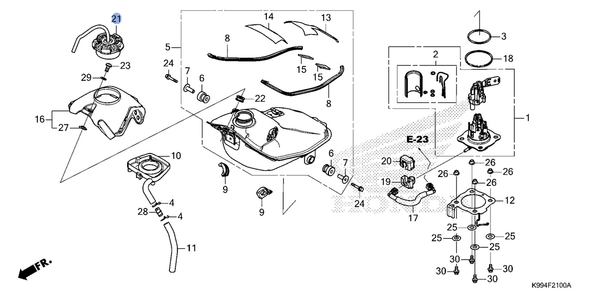 Honda OEM part 17620-K99-B01