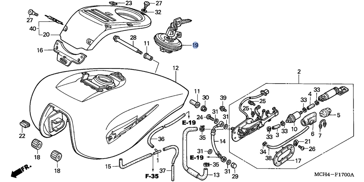 Honda OEM part 17620-MCH-013