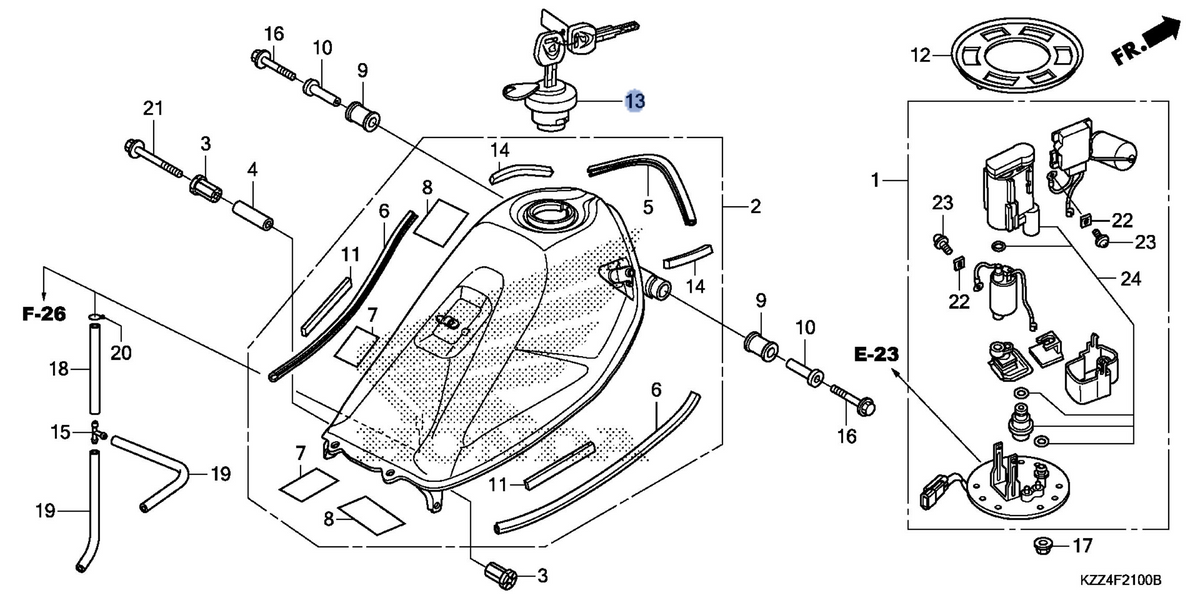 Honda OEM part 17620-MEG-013