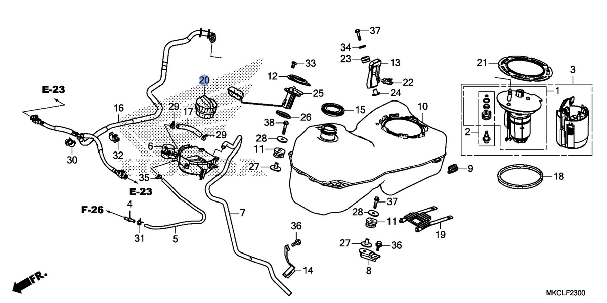 Honda OEM part 17620-MEH-003