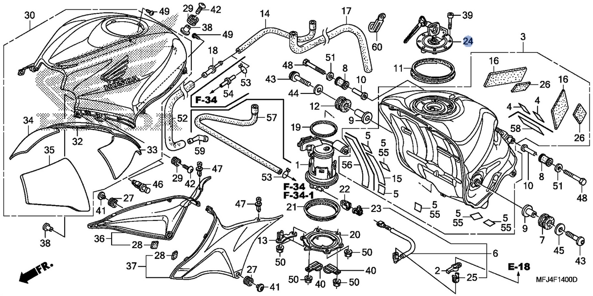 Honda OEM part 17620-MFJ-A60
