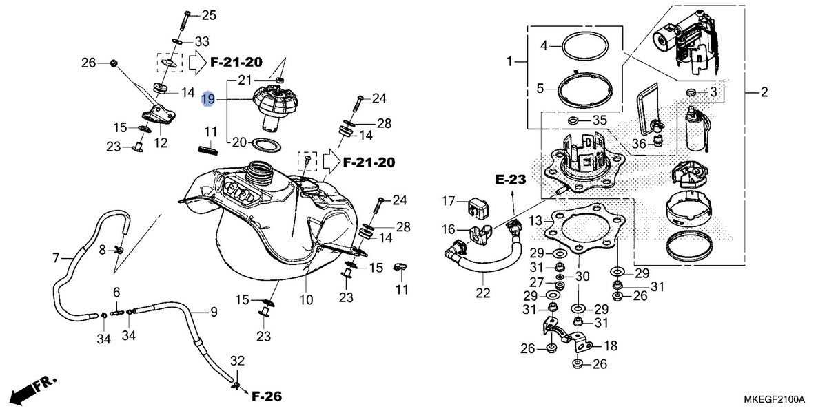 Honda OEM part 17620-MKE-A51