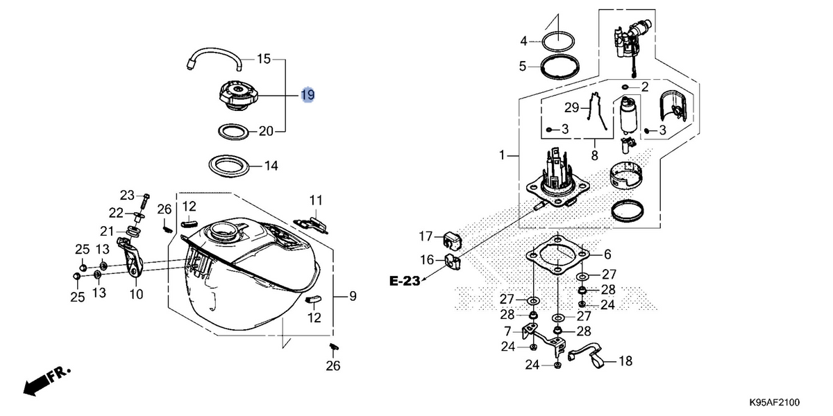 Honda OEM part 17620-MKE-AF0