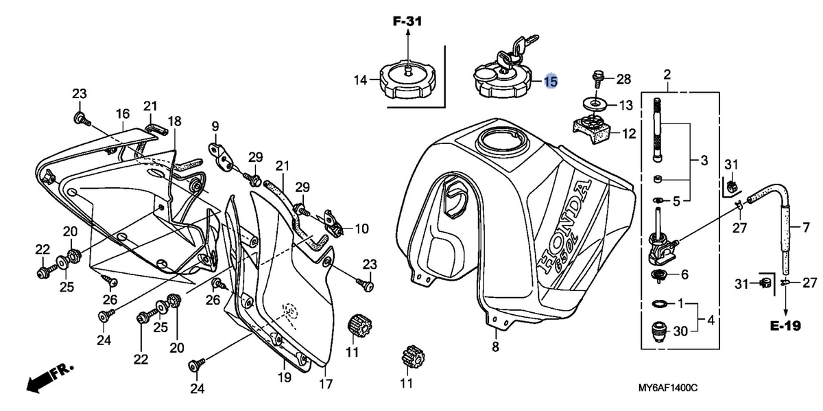 Honda OEM part 17620-MN9-033