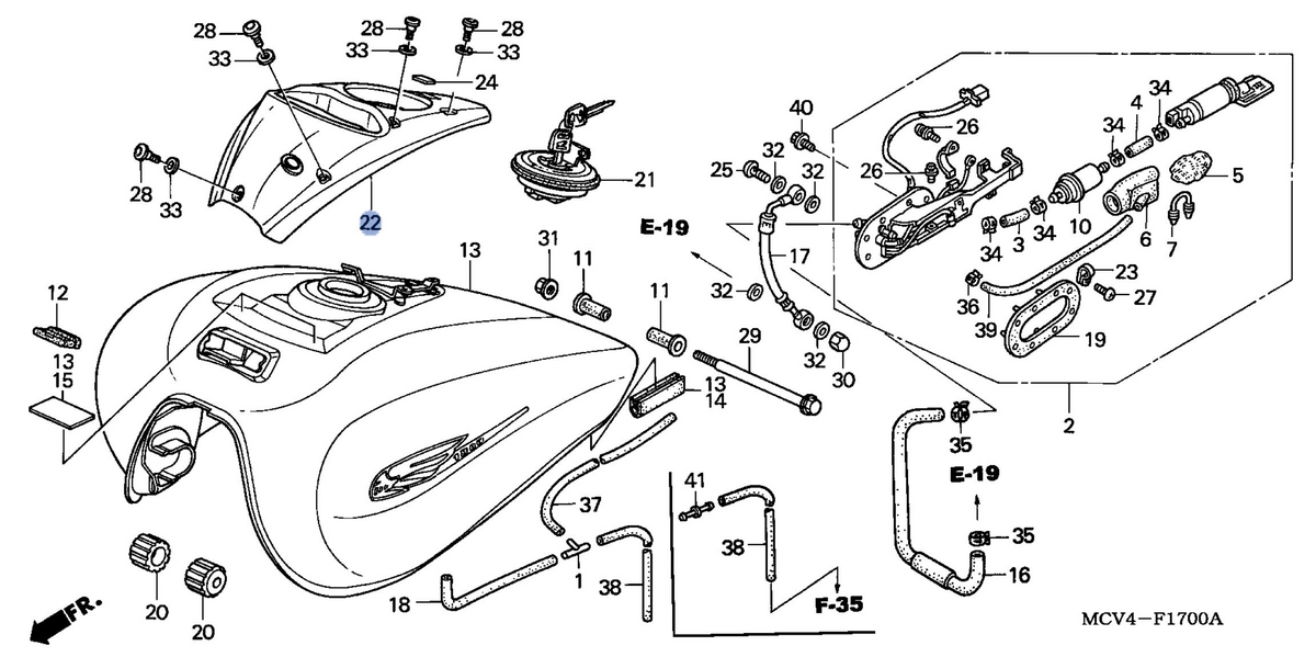 Honda OEM part 17621-MCV-000