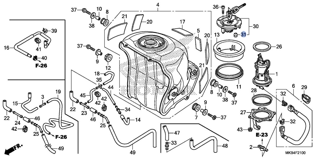 Honda OEM part 17621-MGP-D62