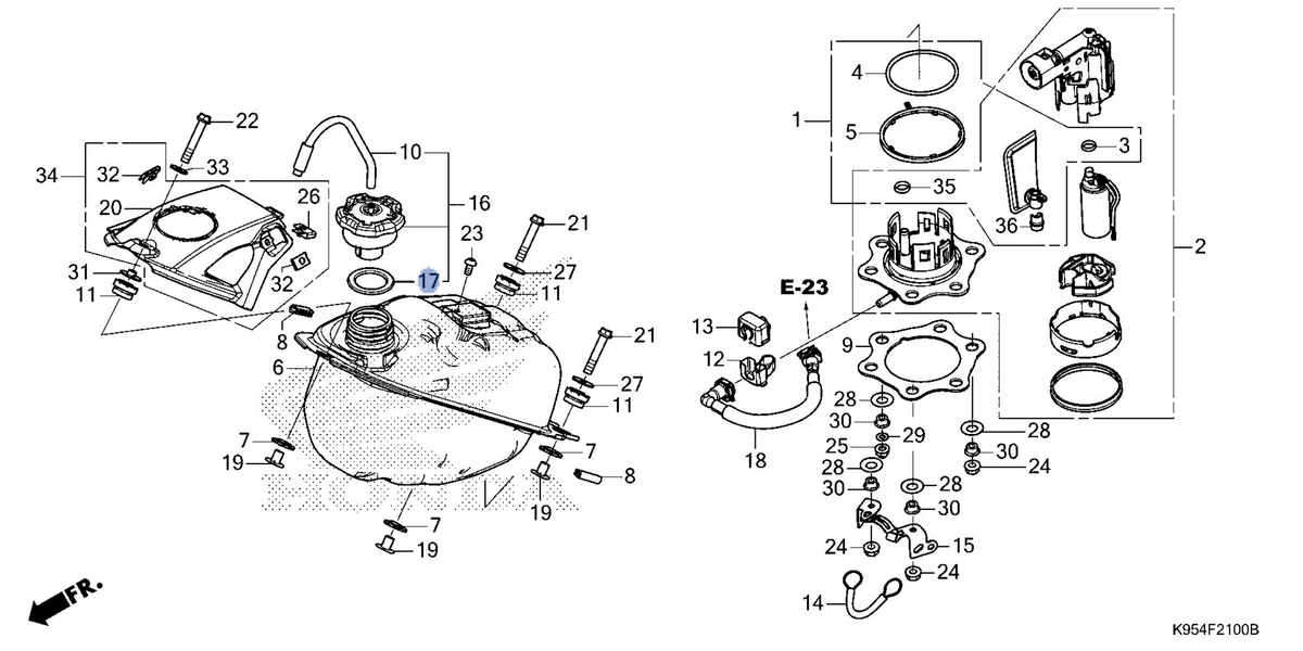 Honda OEM part 17622-MKE-A00