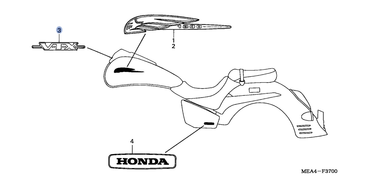 Honda OEM part 17623-MEA-670ZA