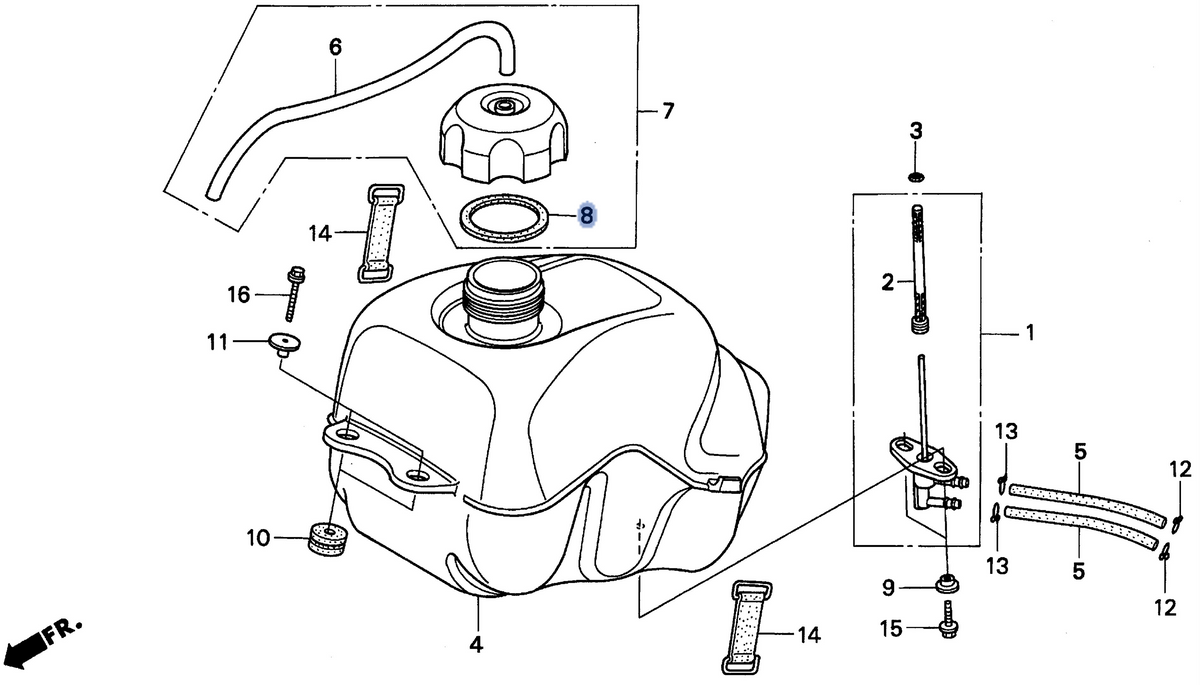 Honda OEM part 17624-HF7-000