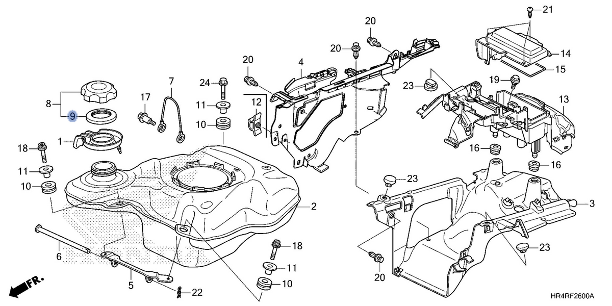 Honda OEM part 17624-HR6-B00