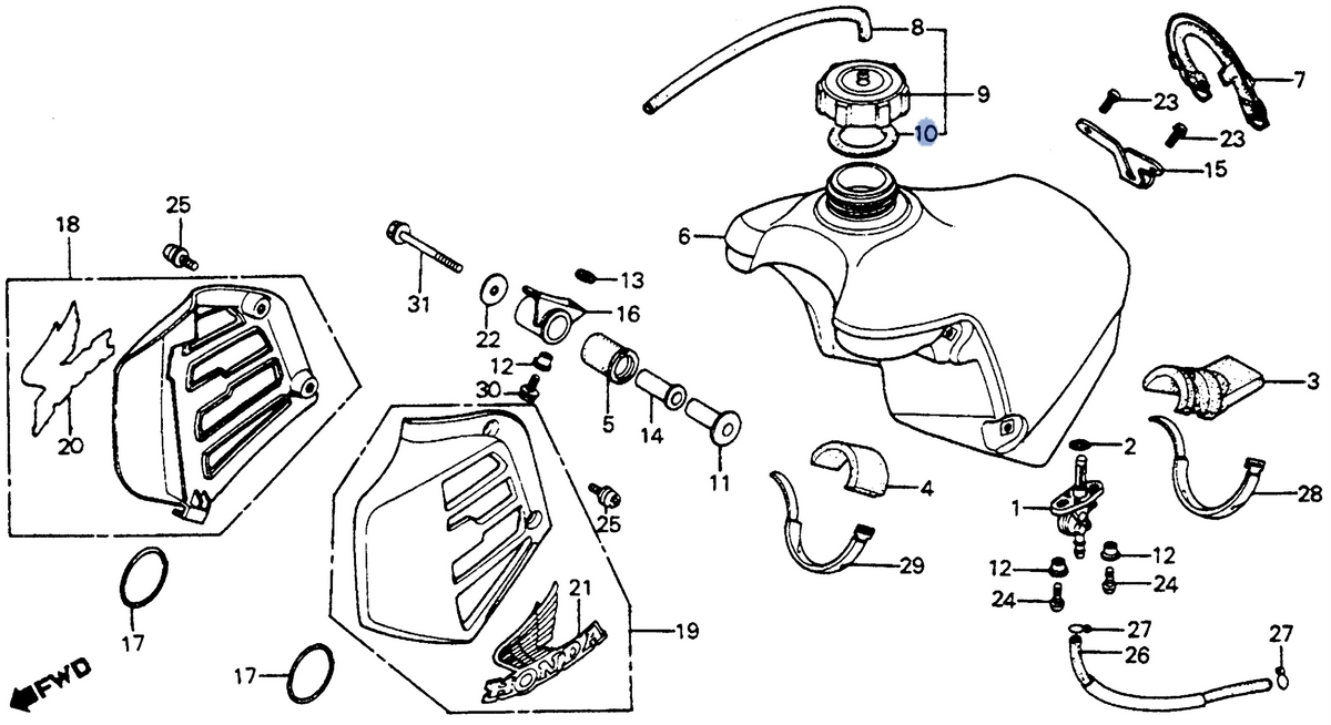 Honda OEM part 17624-KA4-000