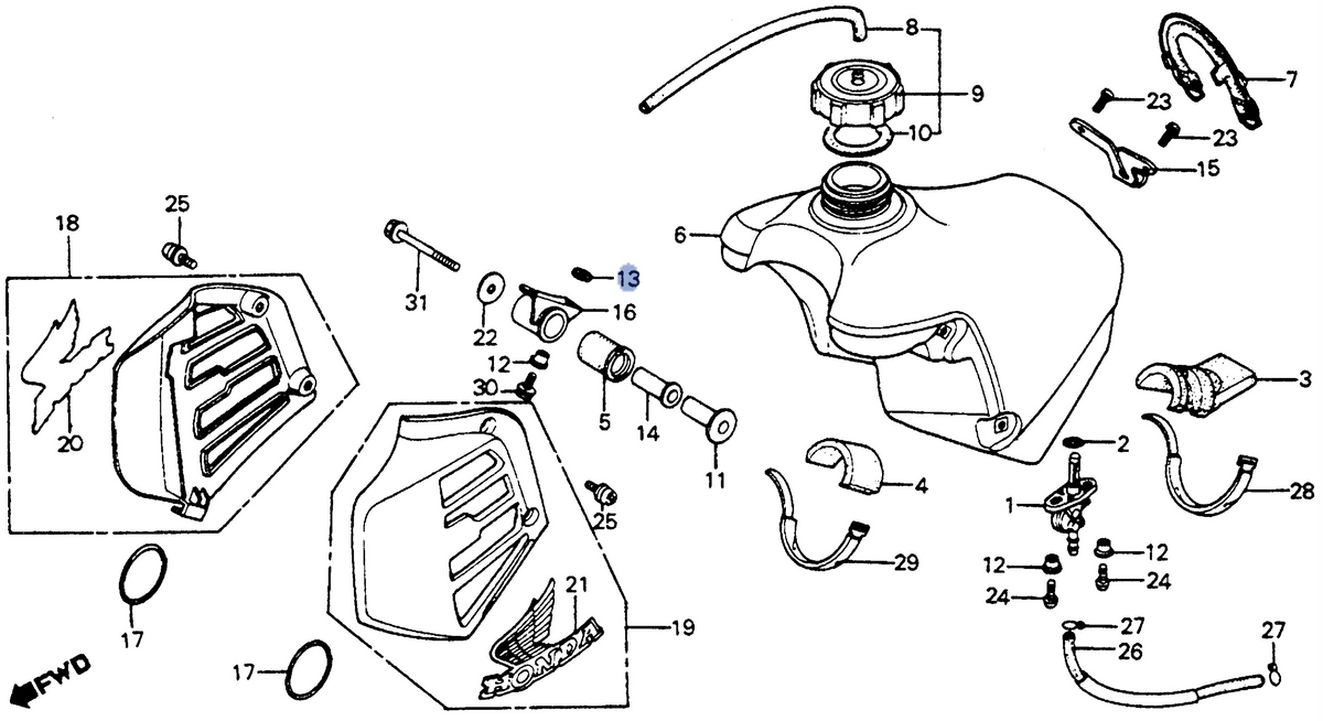 Honda OEM part 17627-467-000